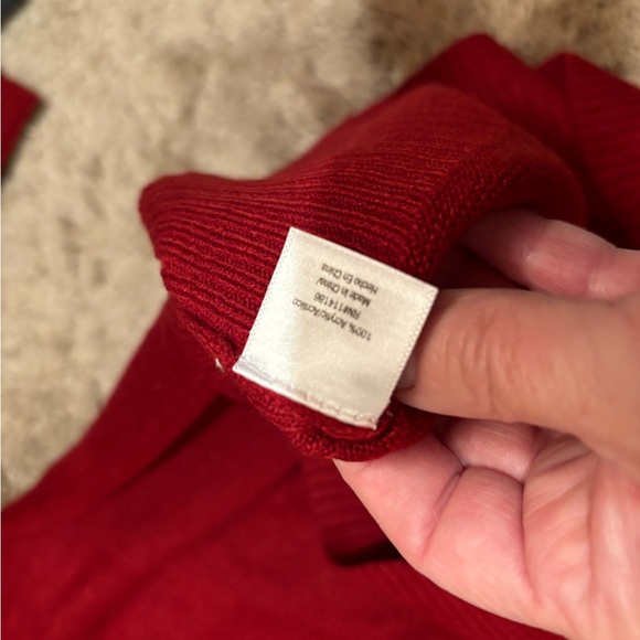 NWT A.N.A, ANA medium red sweater crew long sleeve M - Picture 8 of 9